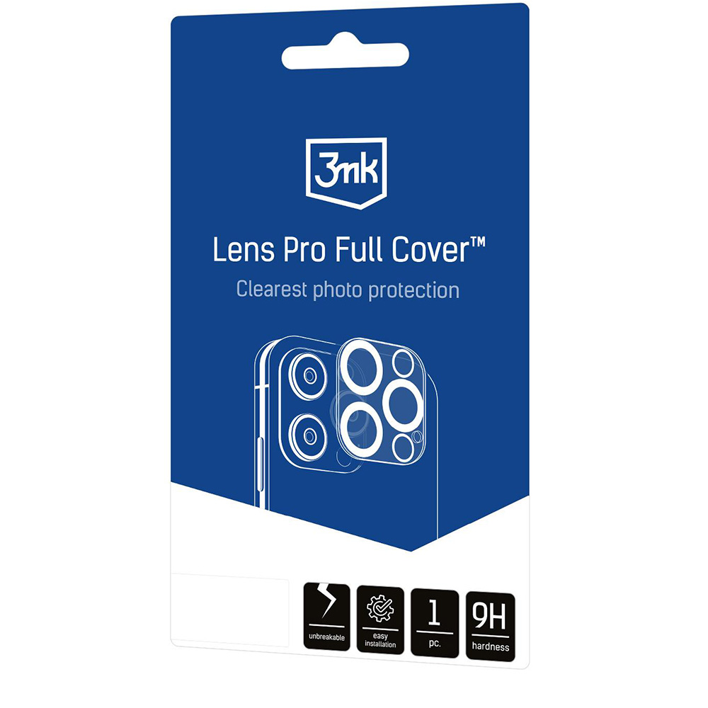 Szkło na aparat 3mk Lens Pro Full Cover do Apple iPhone 16, iPhone 16 Plus